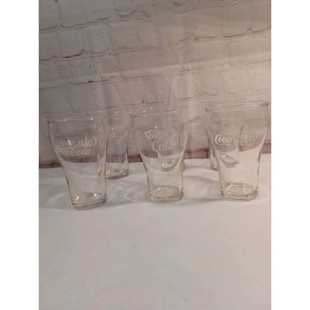 Vintage Coke Cola Drinking glasses 6